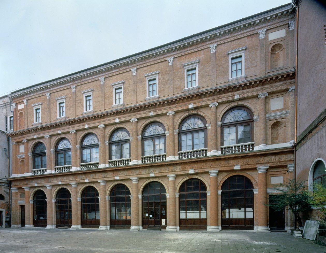 Overgebleven vleugel van een klooster, nu de Academie voor Schone Kunsten, gebouwd 1552 door Andrea Palladio