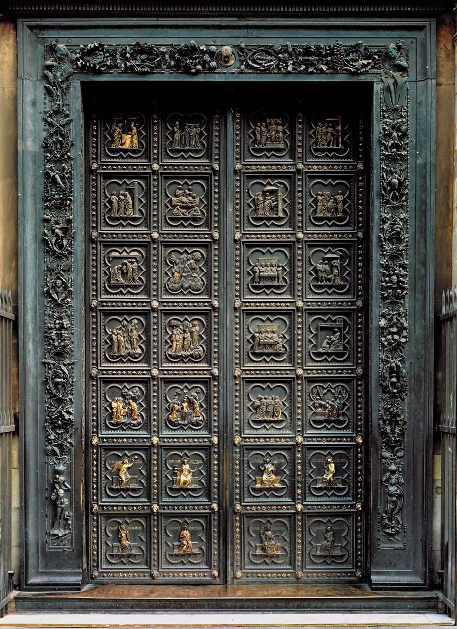 Zuiddeuren van de Baptisterium van San Giovanni, 1336 (brons) door Andrea Pisano