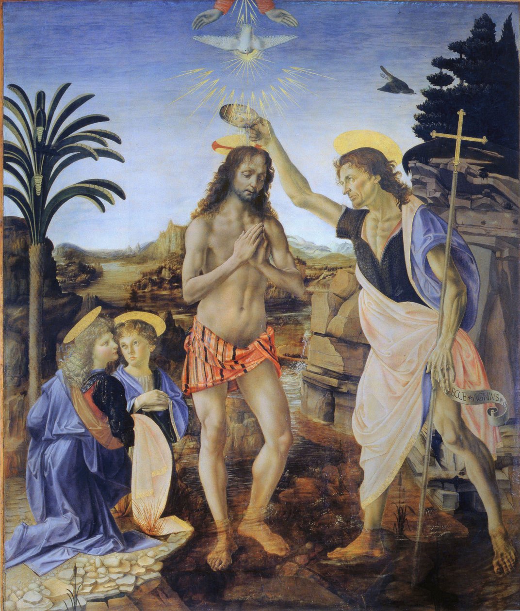 Doop van Christus door Andrea Verrocchio