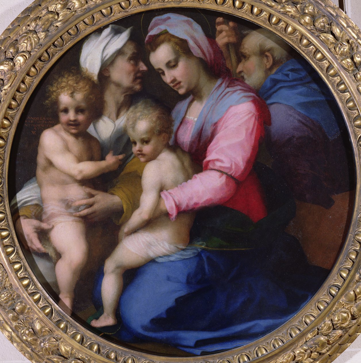 De Maagd met het Kind Christus, St. Elizabeth en St. Johannes, c.1516 door Andrea del Sarto