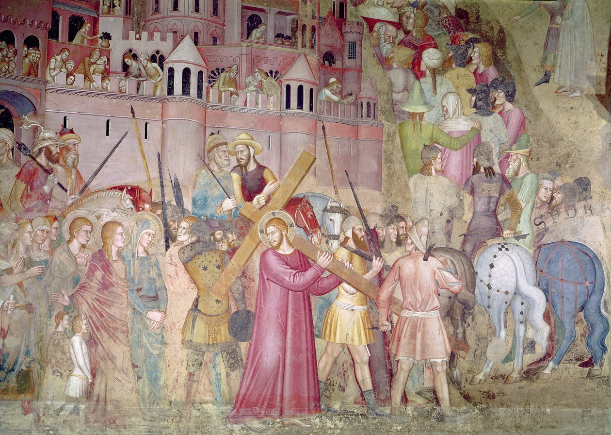 De Weg naar Calvarie, uit de Spaanse Kapel, c.1365 door Andrea di Bonaiuto