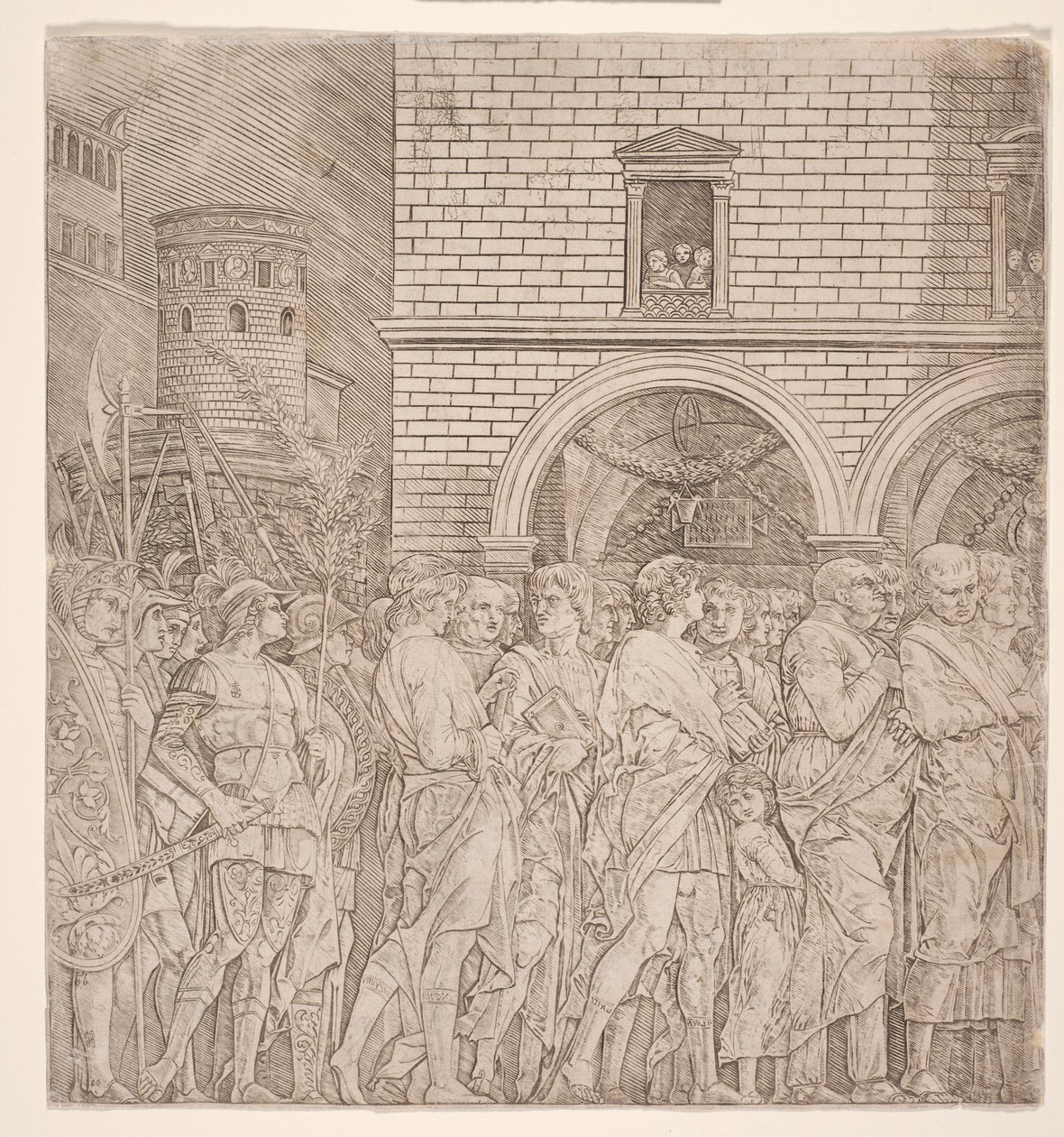 De Triomfen van Caesar: De Senatoren, c.1495 door Andrea (school of) Mantegna