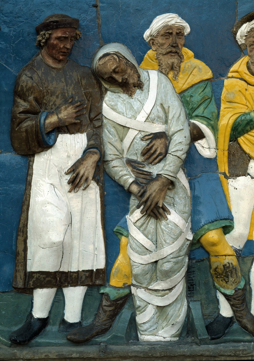 Begrafenis van de doden (detail), 1526-28 door Andrea Della Robbia