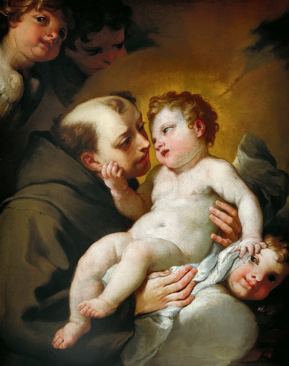 Sint Antonius van Padua met het Kind Jezus, door Andrea Lanzani door Andrea Lanzani