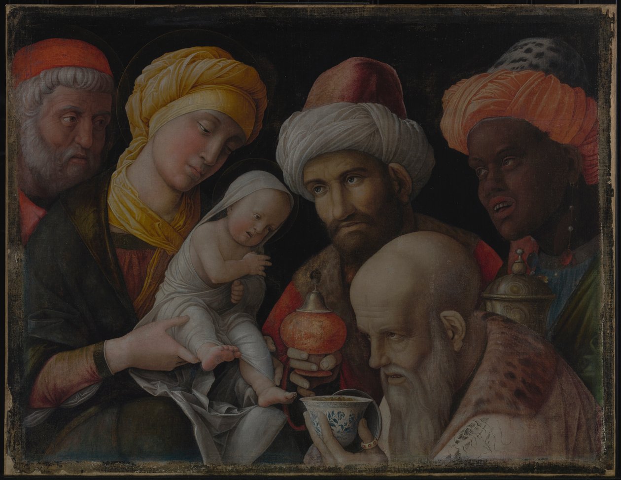 Aanbidding van de Wijzen door Andrea Mantegna