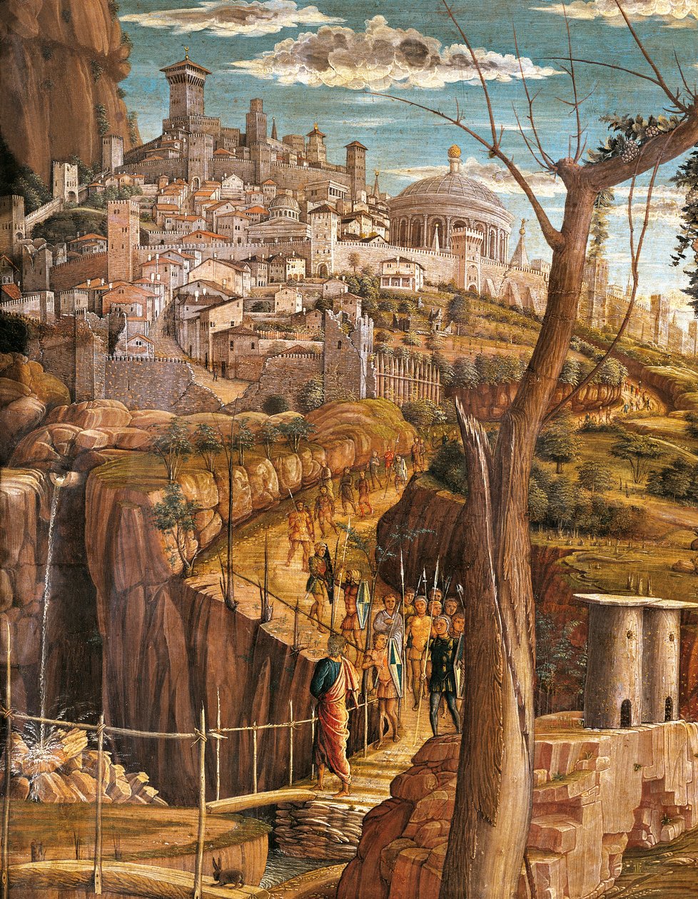 Agonie in de tuin (detail) door Andrea Mantegna