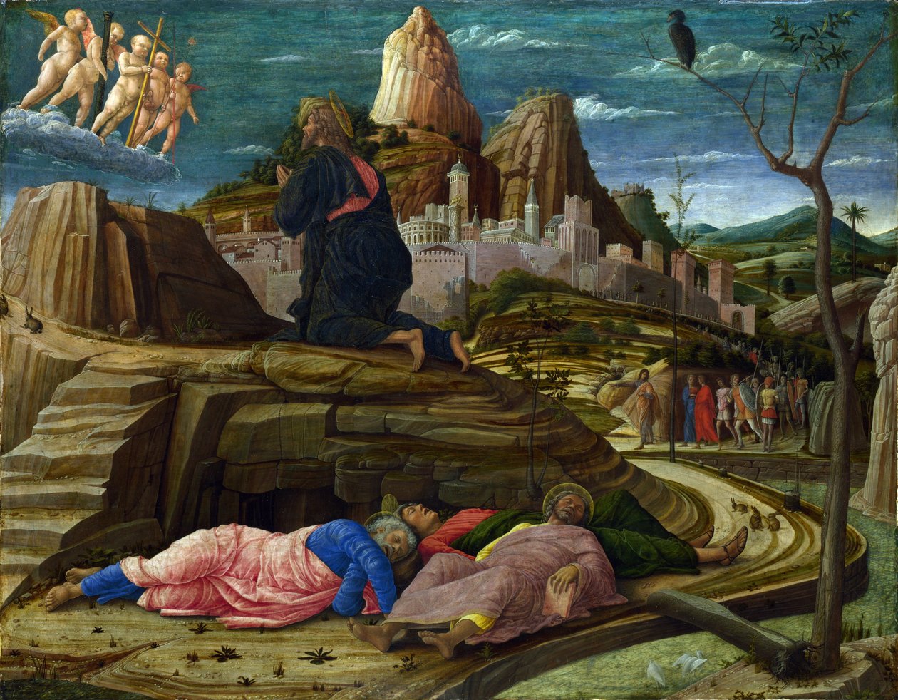 Agonie in de Tuin, c.1460 door Andrea Mantegna