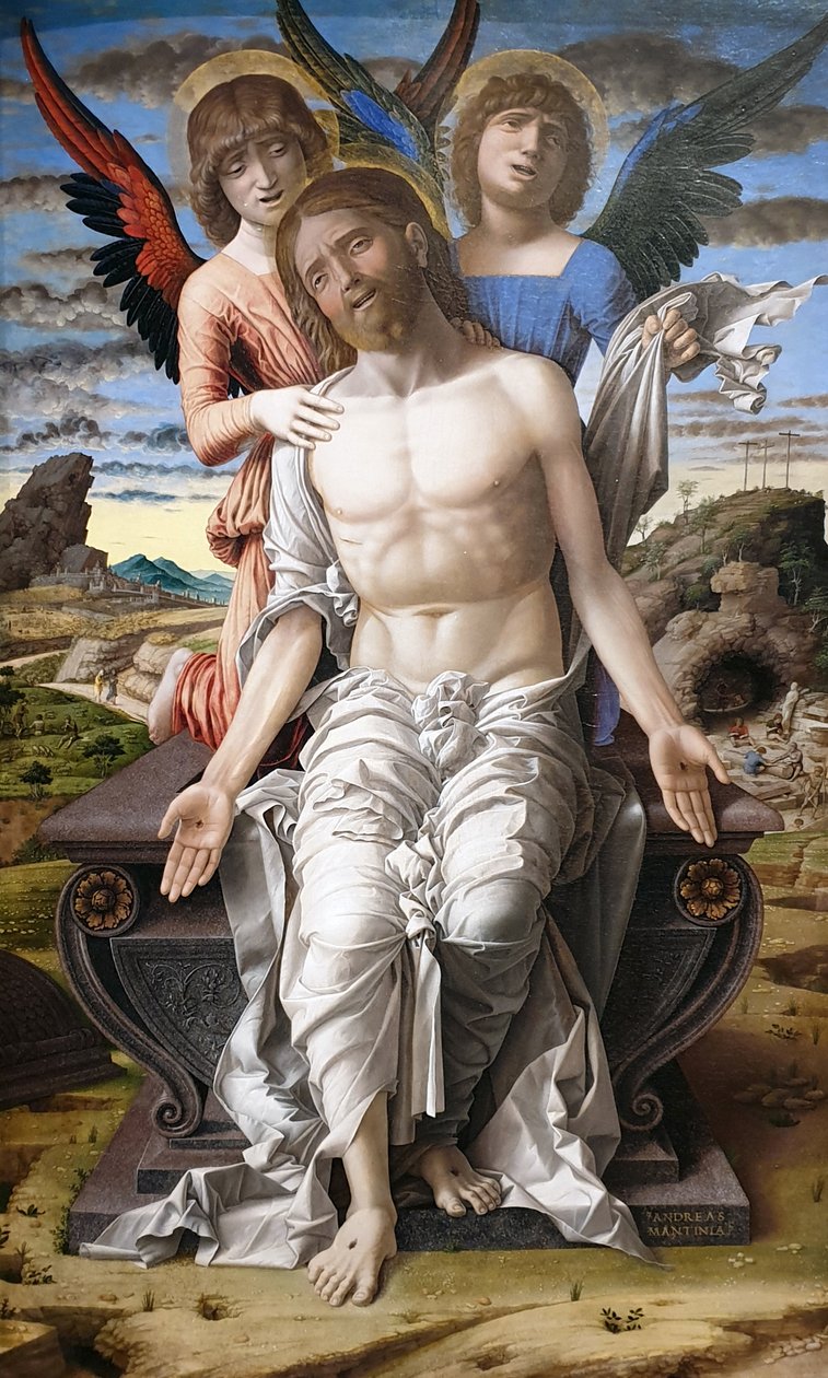 Christus als de Man van Smarten door Andrea Mantegna