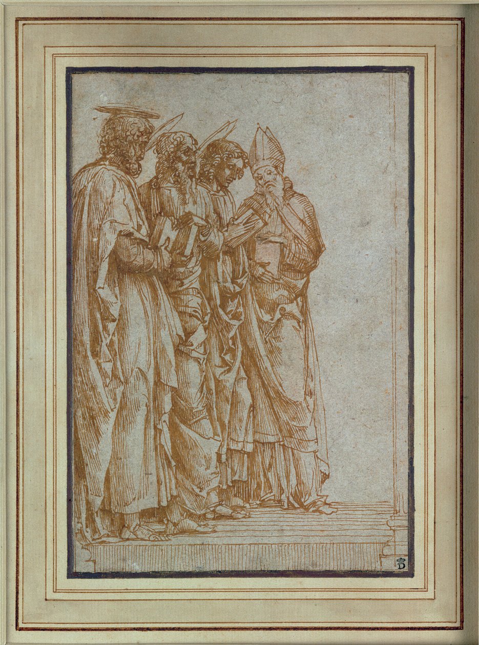 Heiligen Petrus, Paulus, Johannes de Evangelist en Zeno door Andrea Mantegna