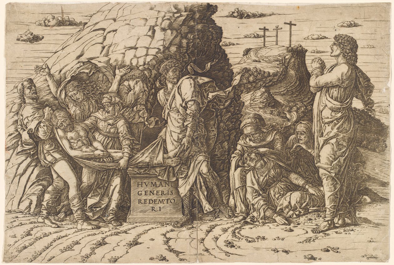 De graflegging, ca. 1470-1475 door Andrea Mantegna