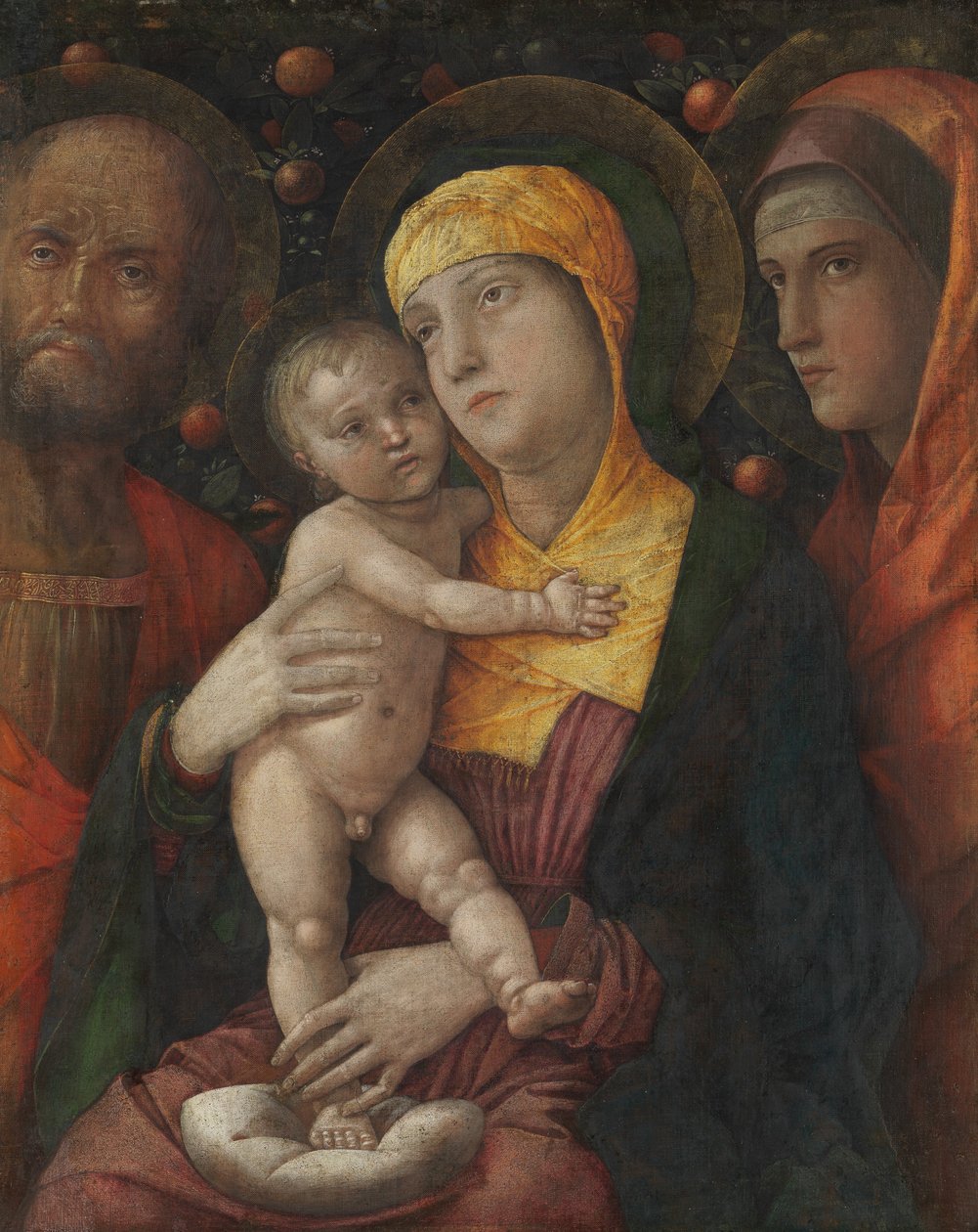 De Heilige Familie met Sint Maria Magdalena, ca.1495-1500 door Andrea Mantegna