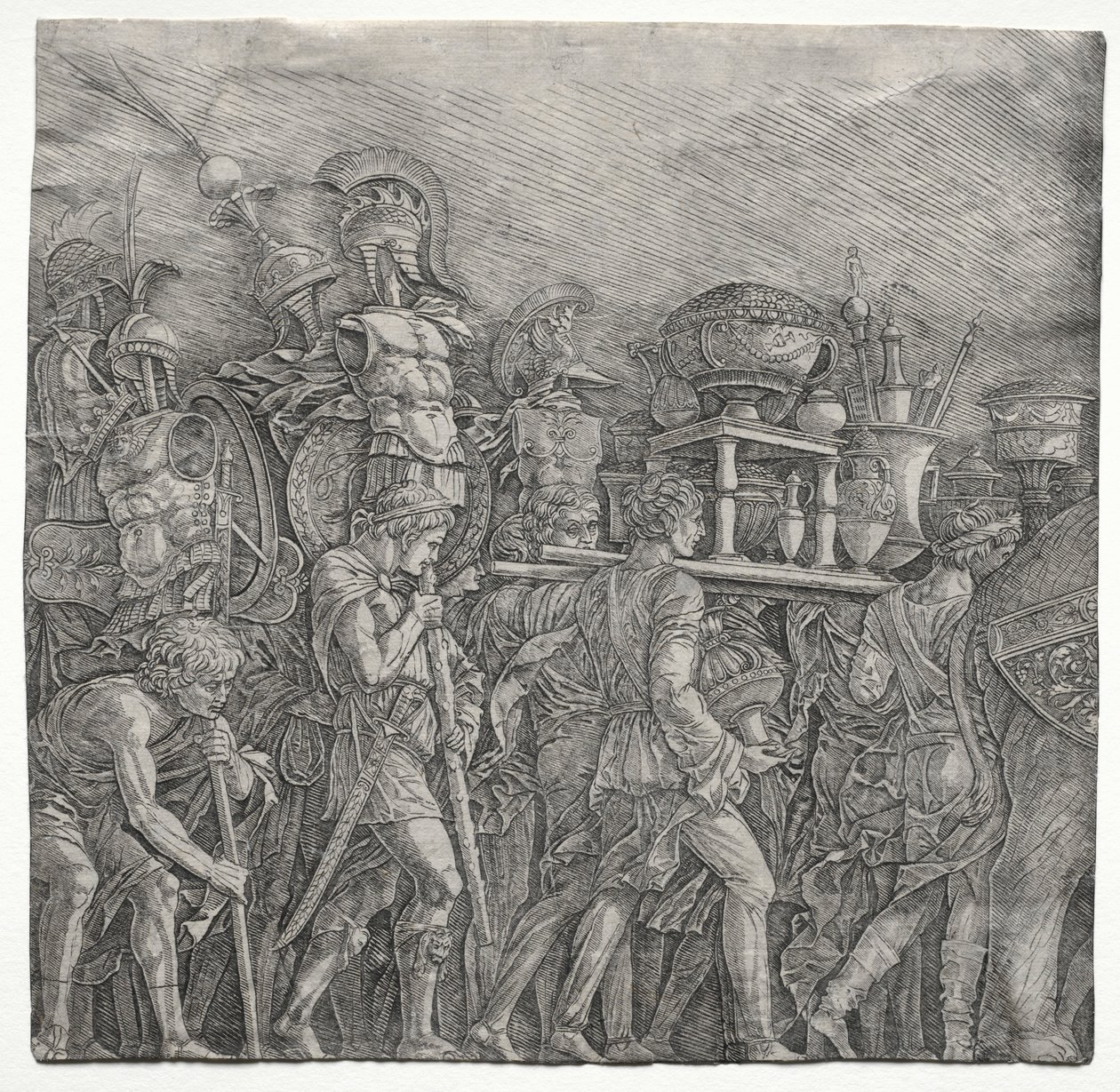 De Triomfen van Caesar: De Borstplaatdragers door Andrea Mantegna