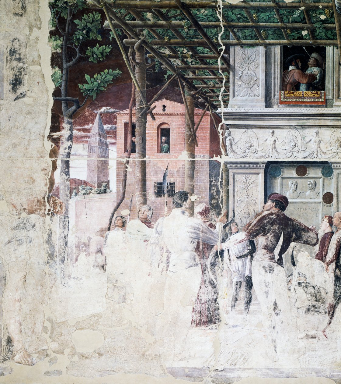 De veroordeling van Sint-Christoffel (detail) door Andrea Mantegna