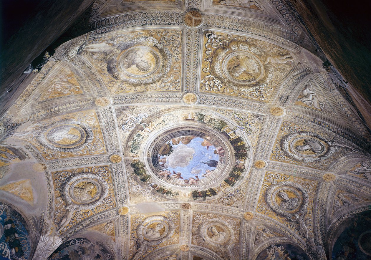 Triomf van Caesar en Oculus van de bruidskamer, c.1473 door Andrea Mantegna