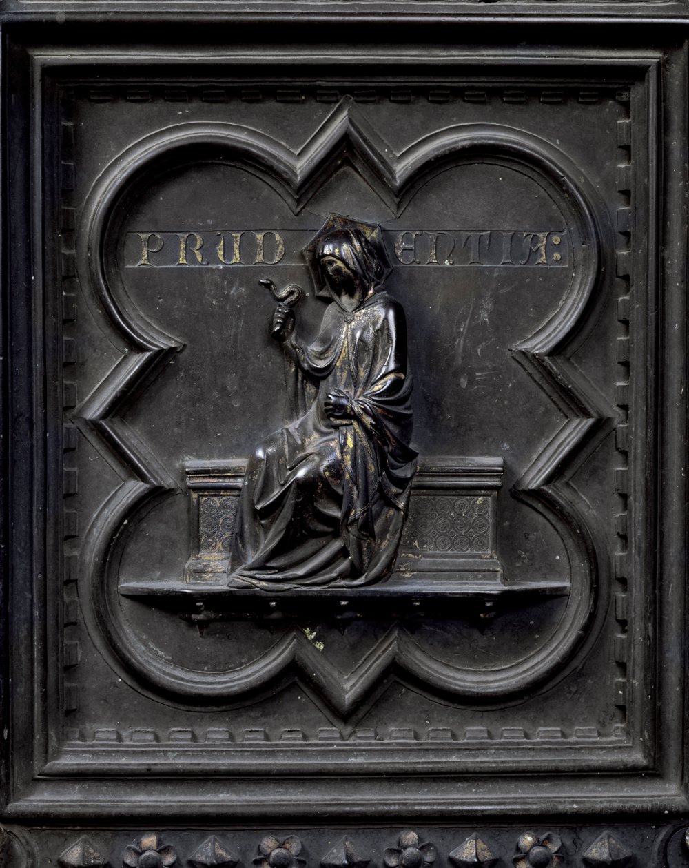 Voorzichtigheid, paneel H van de Zuiddeuren van de Baptisterium van San Giovanni, 1336 door Andrea Pisano