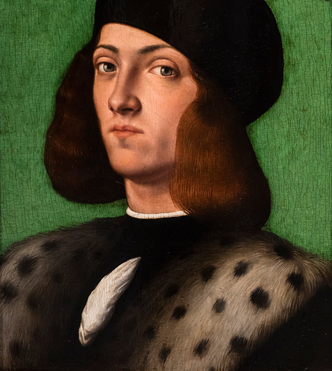 Portret van een jonge man, detail door Andrea Previtali
