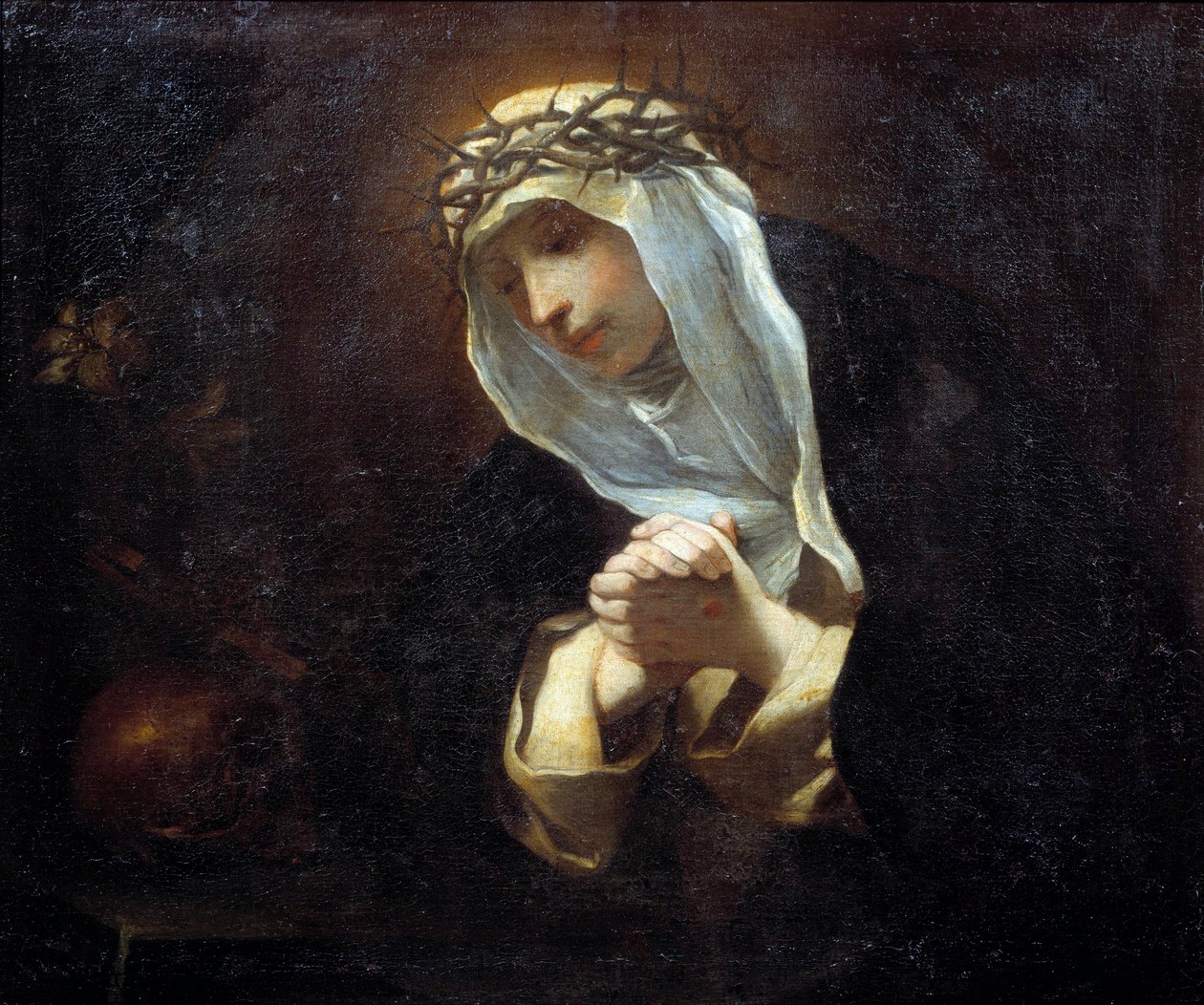 Afbeelding van de heilige Catharina van Siena (1347-1380) door Andrea Sacchi