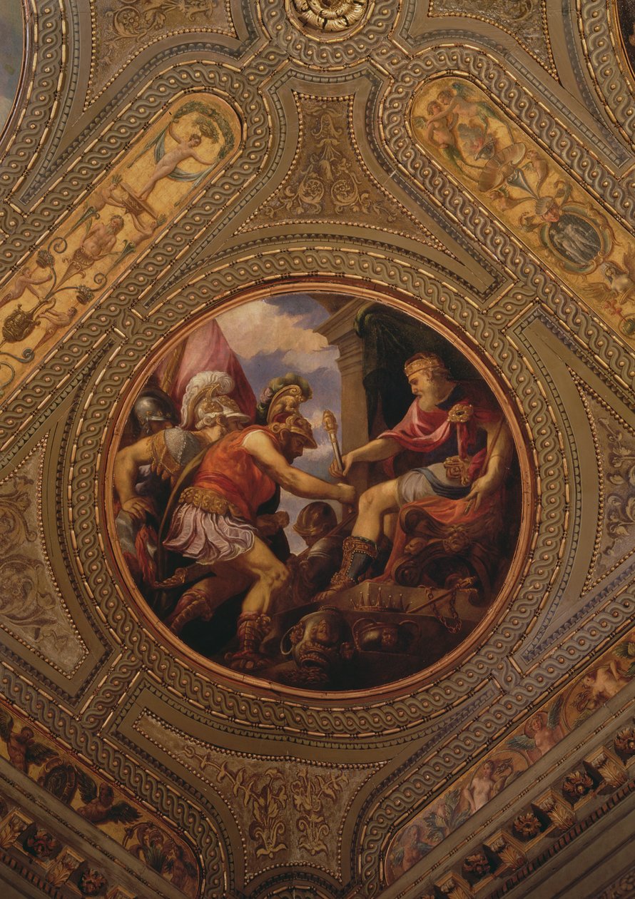 Allegorie van het Rijk, van het plafond van de bibliotheek door Andrea Schiavone