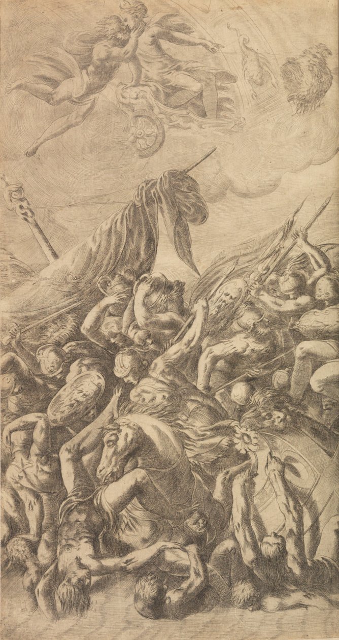 De ontvoering van Helena, 1547 door Andrea Schiavone