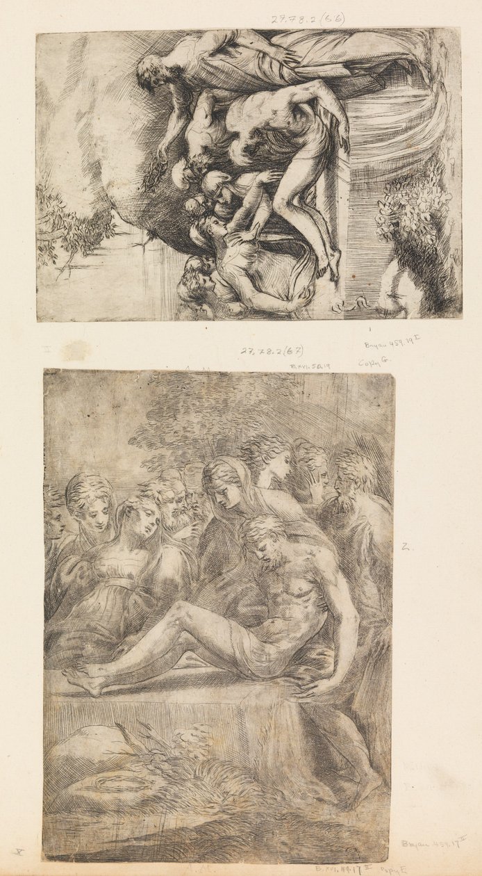 De Bewening van de Dode Christus, ca. 1545-50 door Andrea Schiavone