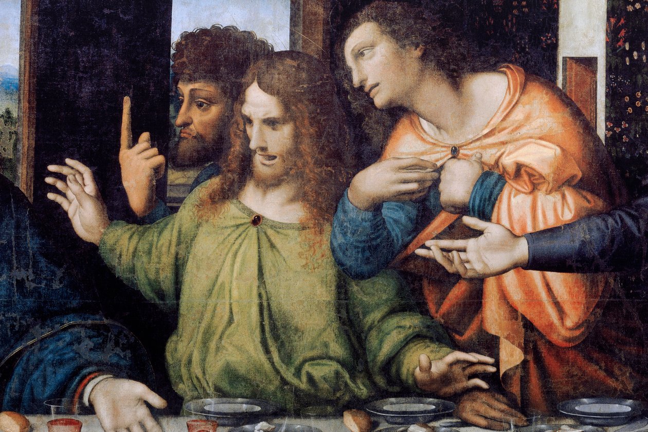 Abdij van Tongerlo. Laatste Avondmaal. 1506-1507. (detail) door Andrea Solario