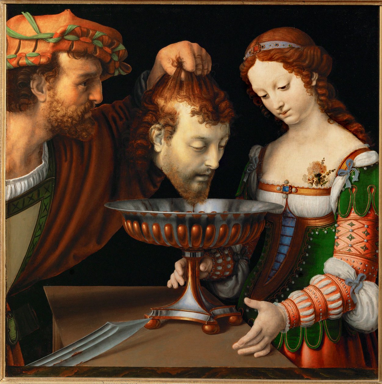 Salome met het hoofd van Johannes Baptist, ca.1501-20 (schilderij op hout) door Andrea Solario