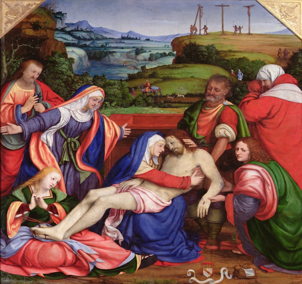 De klaagzang van Christus, ca. 1504-07 door Andrea Solario