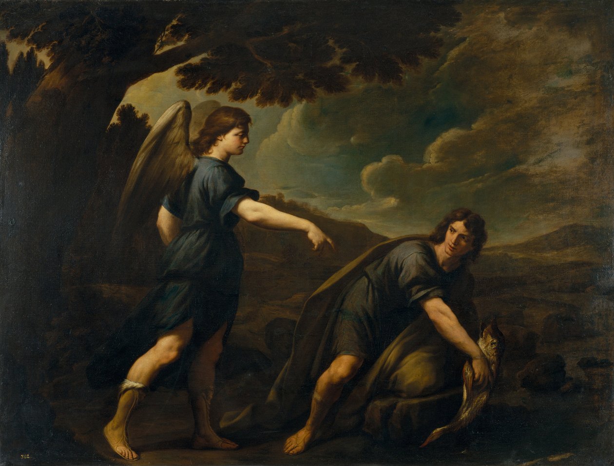 De Engel en Tobias met de Vis, ca. 1640 door Andrea Vaccaro