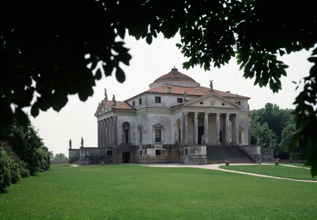 Uitzicht op de villa Almerico-Capra bekend als de Rotonda door Andrea and Scamozzi Vincenzo Palladio