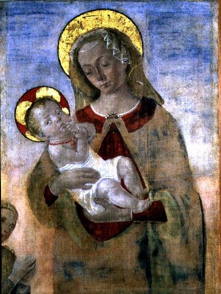 Madonna en Kind door Andrea del (school of) Verrocchio