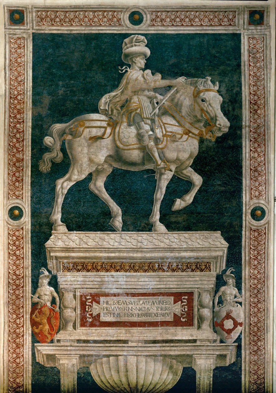 Condottiere Niccolo da Tolentino ... (vers) door Andrea del Castagno
