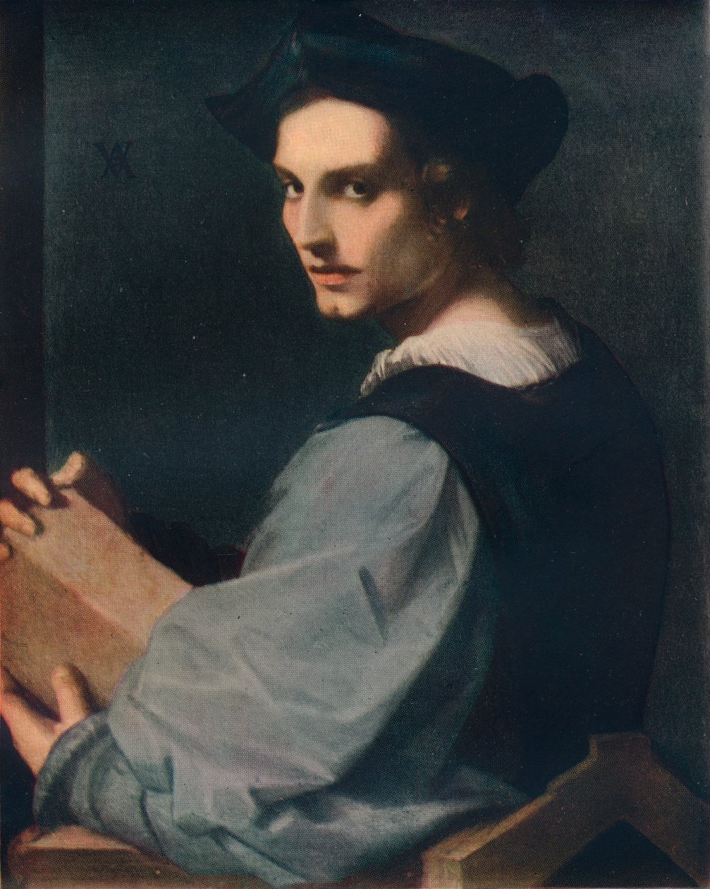 Portret van een Jonge Man door Andrea del Sarto