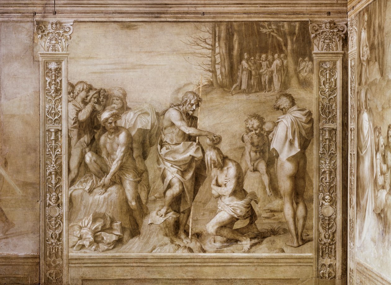 Verhalen van Johannes de Doper: Doop van de menigte door Andrea del Sarto