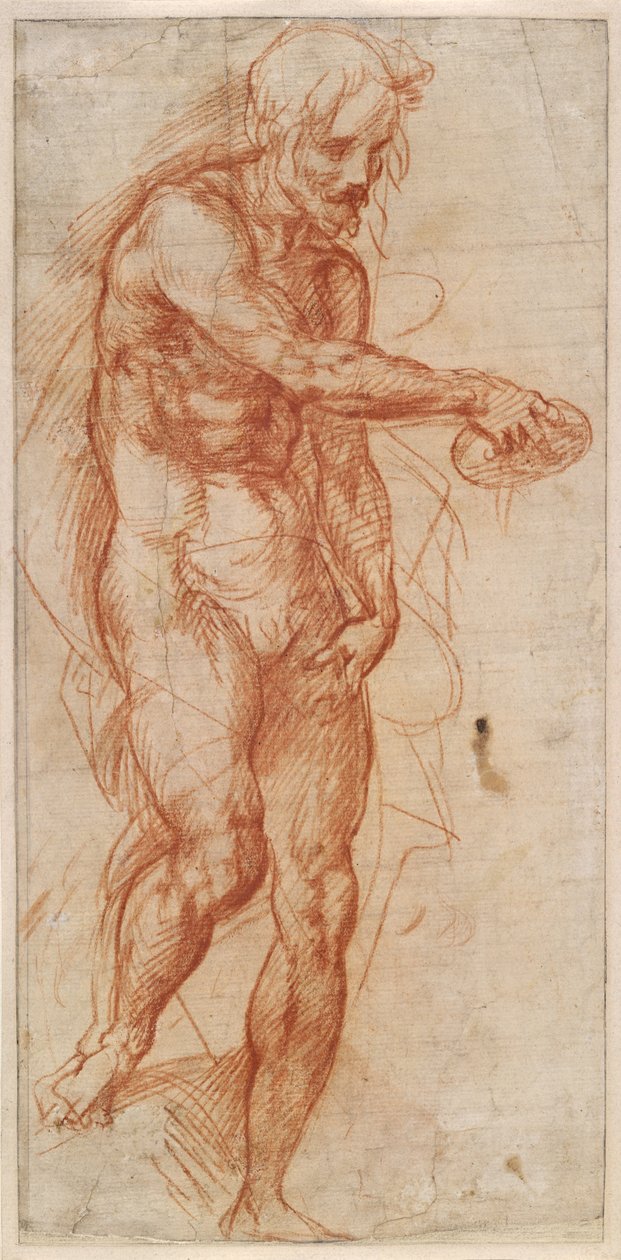 Studie für Johannes den Täufer door Andrea del Sarto