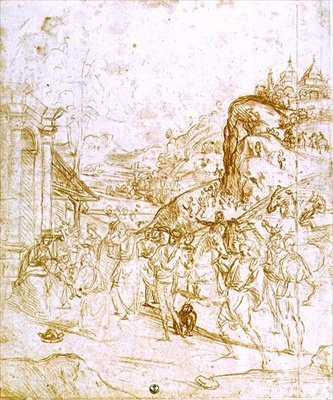 De aanbidding der wijzen door Andrea del Sarto