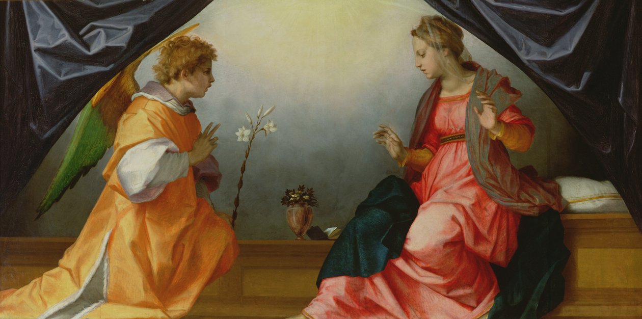 De Annunciatie, 1528 door Andrea del Sarto