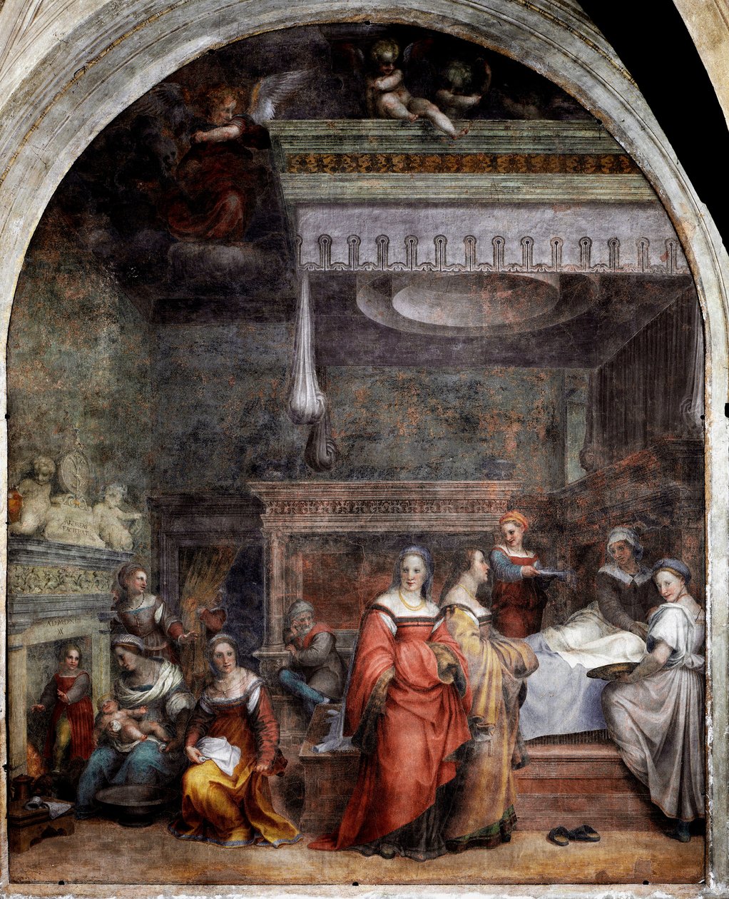 De Geboorte van de Maagd door Andrea del Sarto