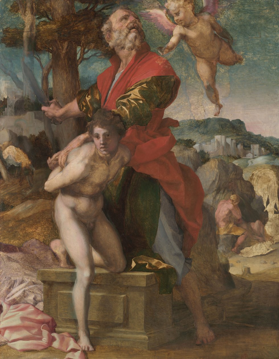 Het Offer van Isaac, c.1527 door Andrea del Sarto