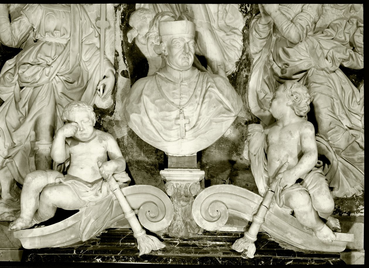 Detail van het grafmonument van kardinaal Forteguerri door Andrea del Verrocchio