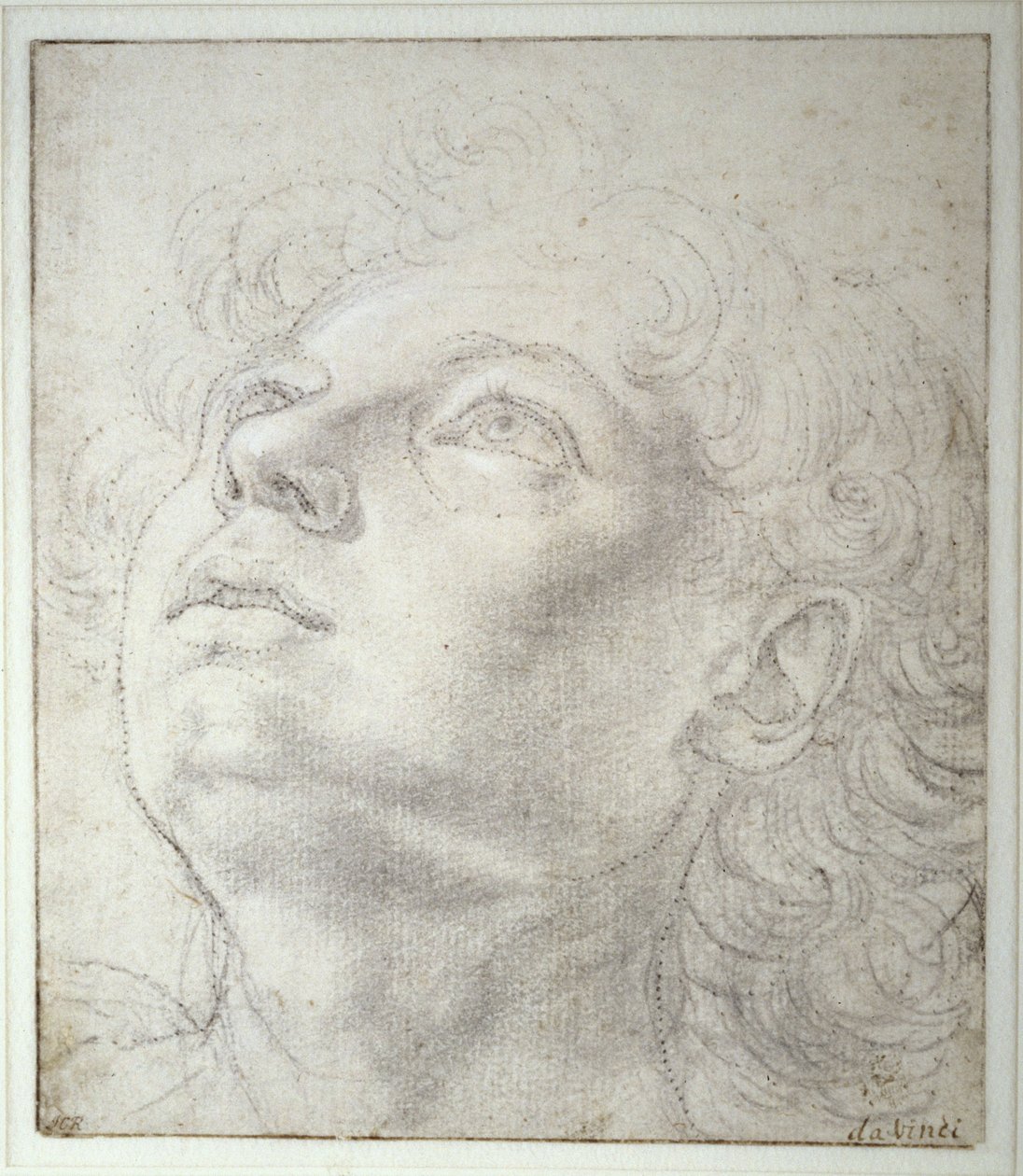 Engelenhoofd door Andrea del Verrocchio