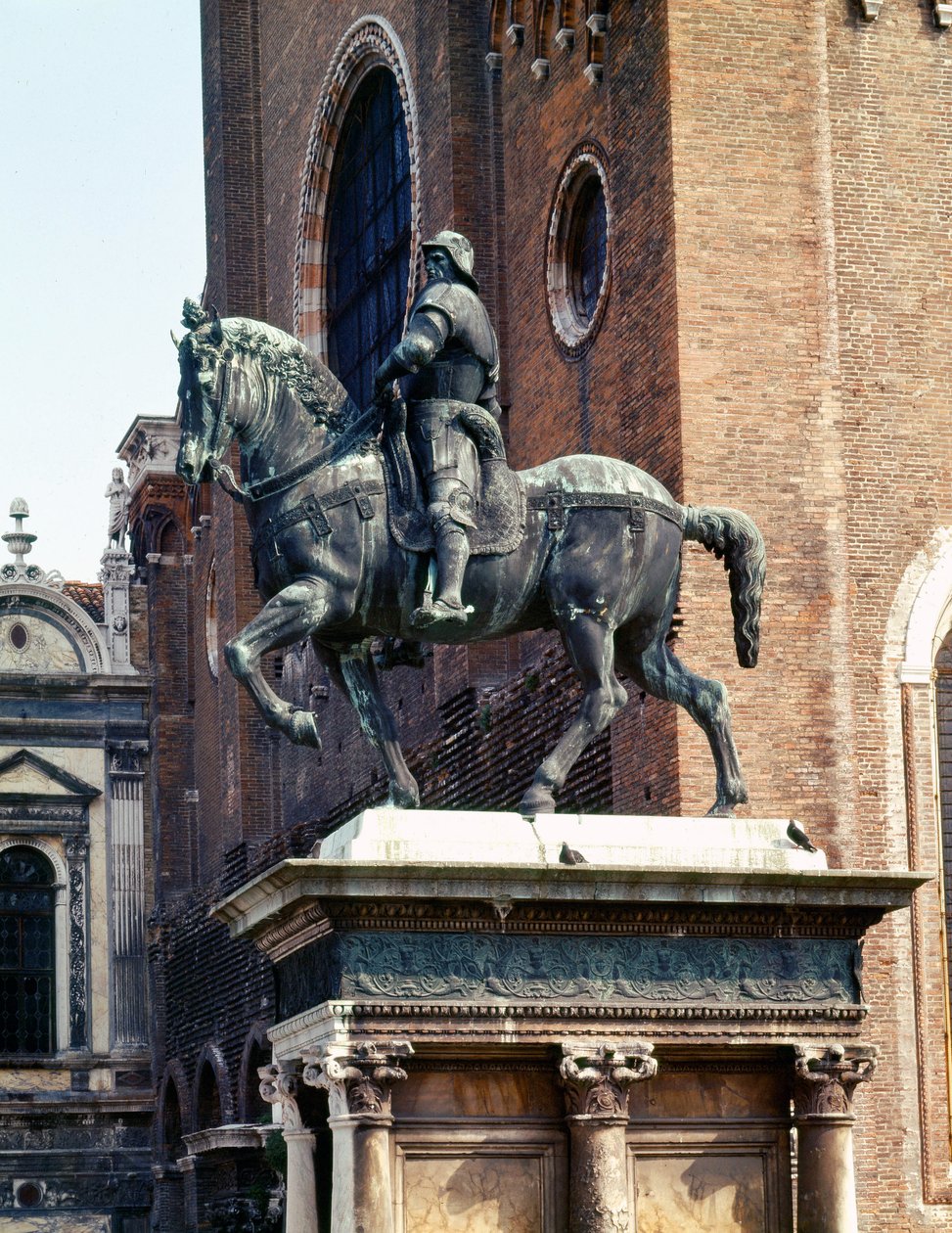 Ruiterstandbeeld van de Condottiere Colleoni door Andrea del Verrocchio door Andrea del Verrocchio