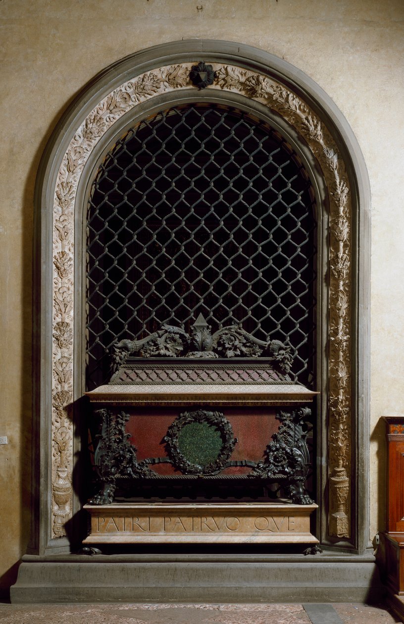 Grafmonument van Piero en Giovanni de Medici, zonen van Cosimo de Medici de oudere door Andrea del Verrocchio