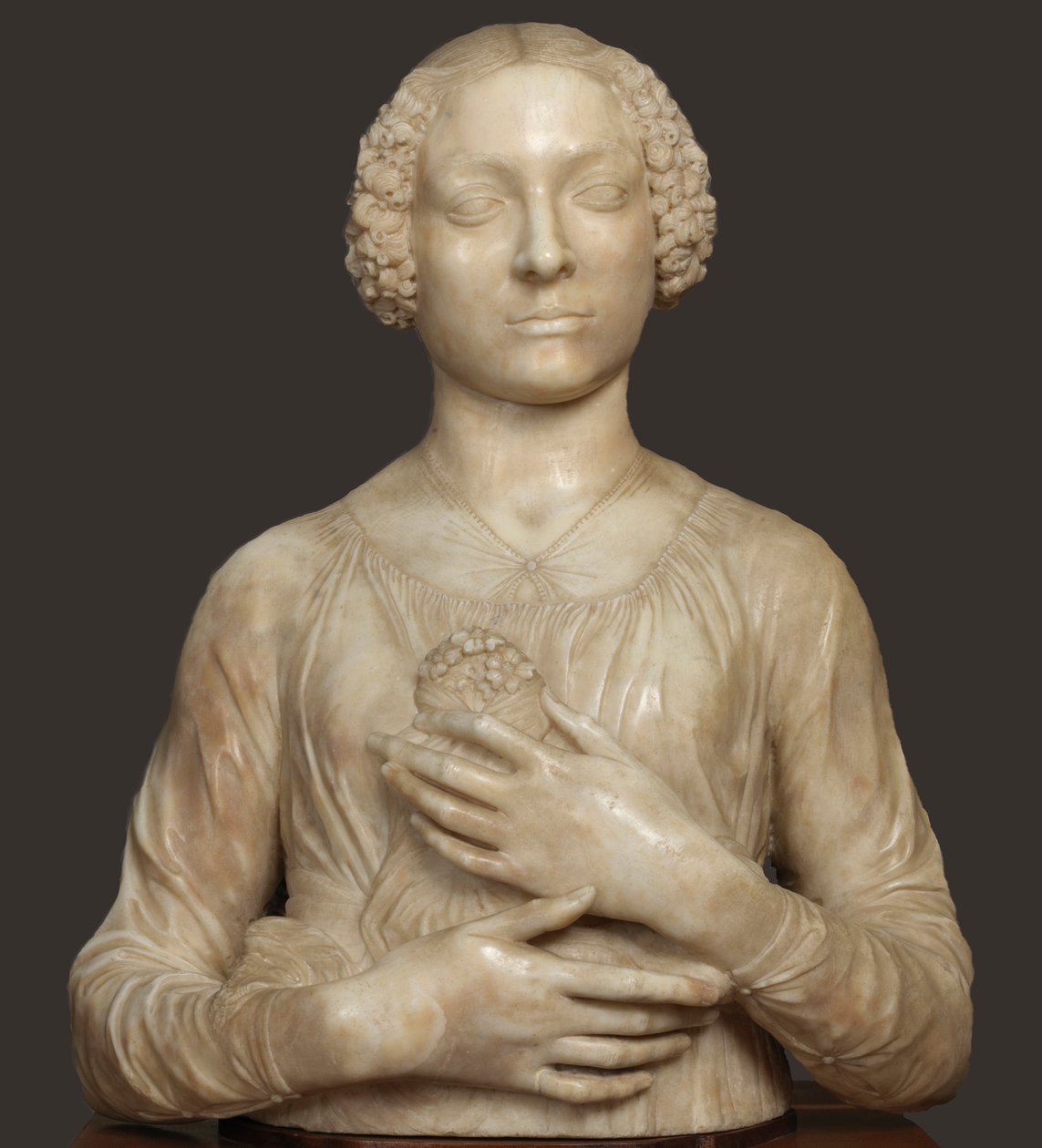 Dame met een boeket, ca. 1475 door Andrea del Verrocchio