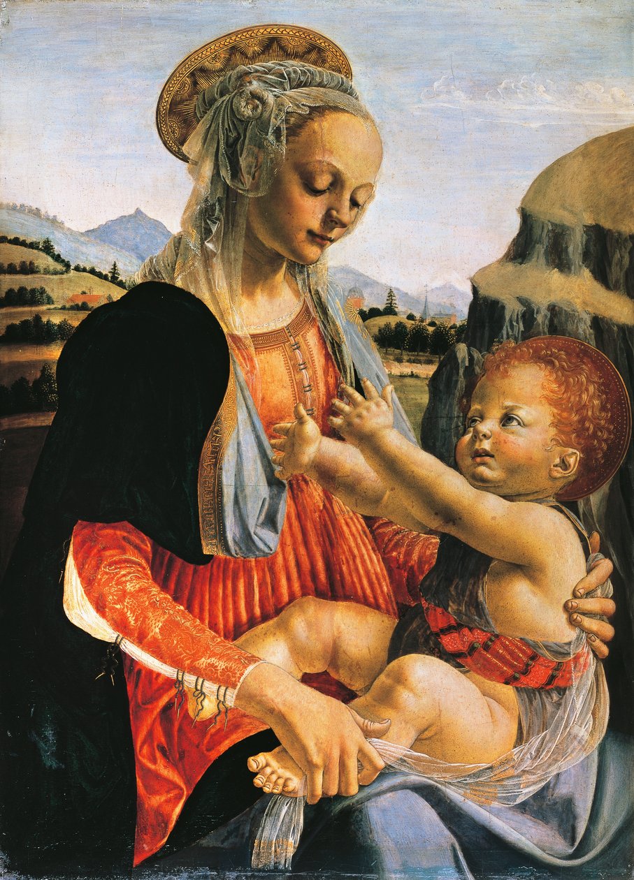 Madonna en Kind, circa 1470 door Andrea del Verrocchio