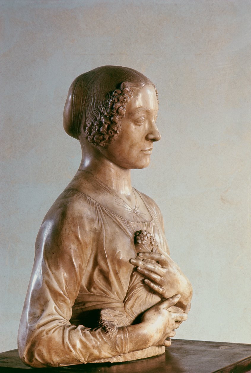 Vrouw met een Boeket door Andrea del Verrocchio