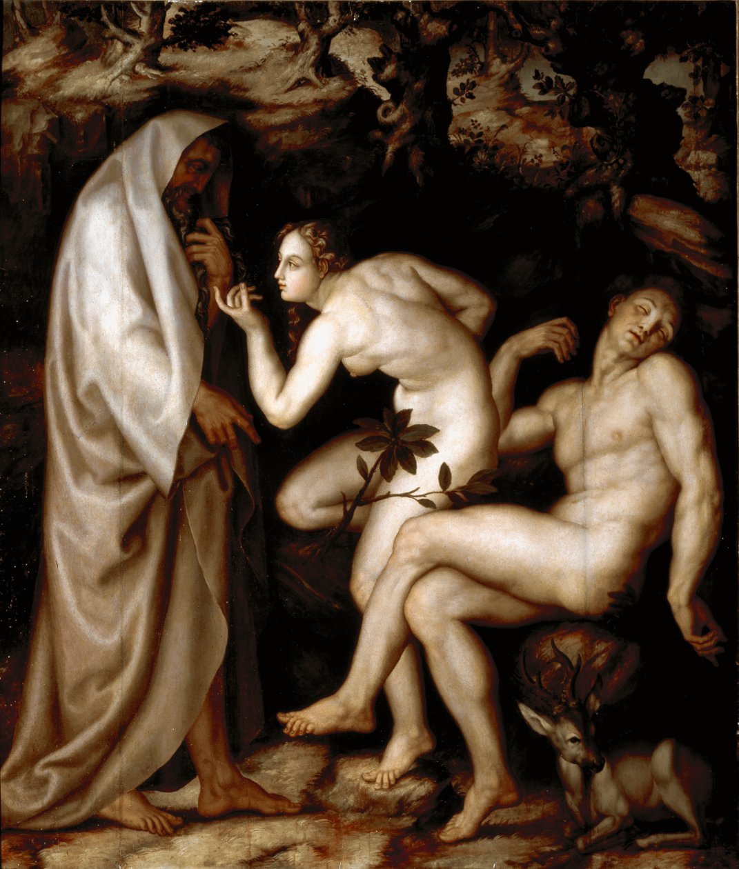 De schepping van Eva door Andrea di Mariotto del Minga