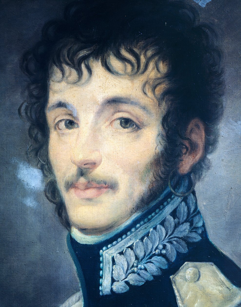 Graaf Teodoro Lechi in het uniform van de Koninklijke Garde van het Italiaanse leger (detail) door Andrea the Elder Appiani