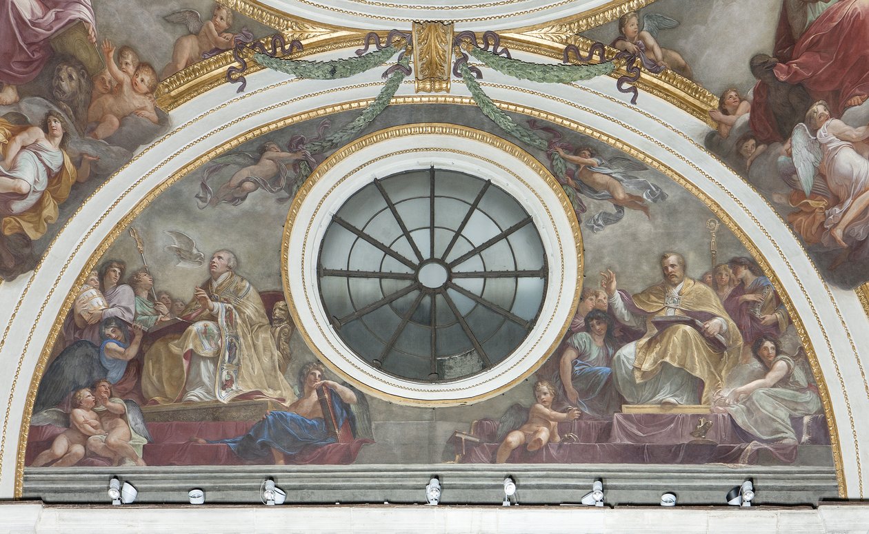 Sint Ambrosius en Sint Gregorius de Grote, 1792-95 door Andrea the Elder Appiani