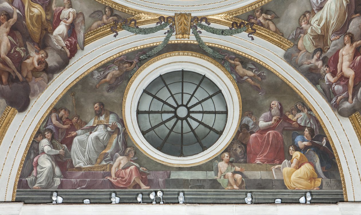 Sint Augustinus en Sint Hiëronymus, 1792-95 door Andrea the Elder Appiani