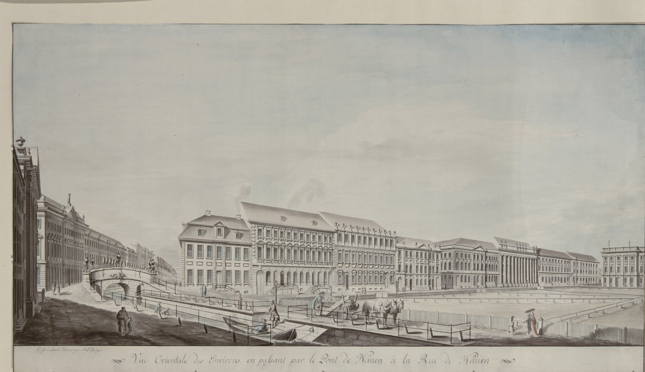 Westelijke aspect van Wilhelmsplatz, c.1773 door Andreas Ludwig Kruger